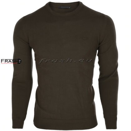 Мъжки фин пуловер, кафяв, Ft7420 - Пазар БГ Мъжки фин пуловер, кафяв, Ft7420 с поръчка от Пазар БГ